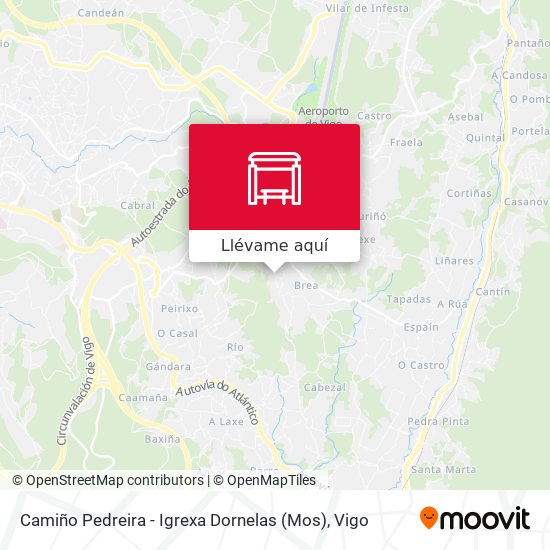 Mapa Camiño Pedreira - Igrexa Dornelas (Mos)