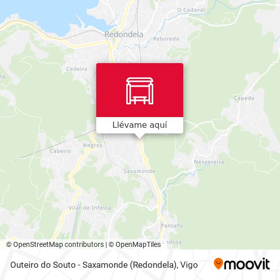 Mapa Outeiro do Souto - Saxamonde (Redondela)