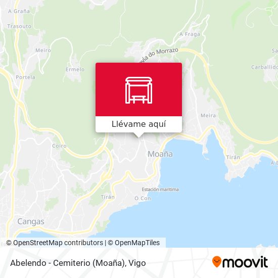 Mapa Abelendo - Cemiterio (Moaña)