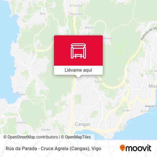 Mapa Rúa da Parada - Cruce Agrela (Cangas)