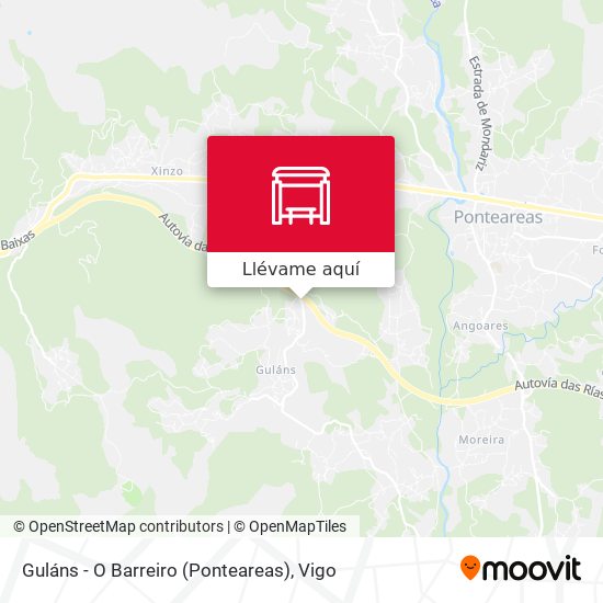Mapa Guláns - O Barreiro (Ponteareas)