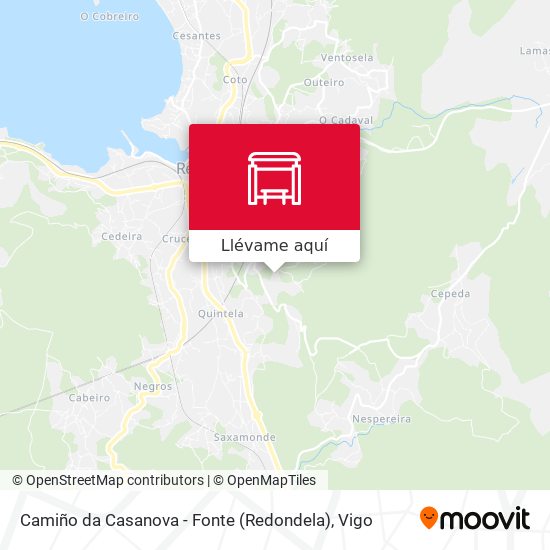 Mapa Camiño da Casanova - Fonte (Redondela)