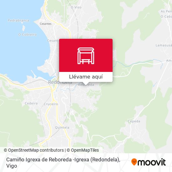 Mapa Camiño Igrexa de Reboreda -Igrexa (Redondela)