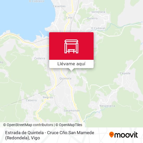 Mapa Estrada de Quintela - Cruce Cño.San Mamede (Redondela)
