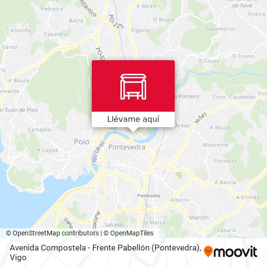 Mapa Avenida Compostela - Frente Pabellón (Pontevedra)