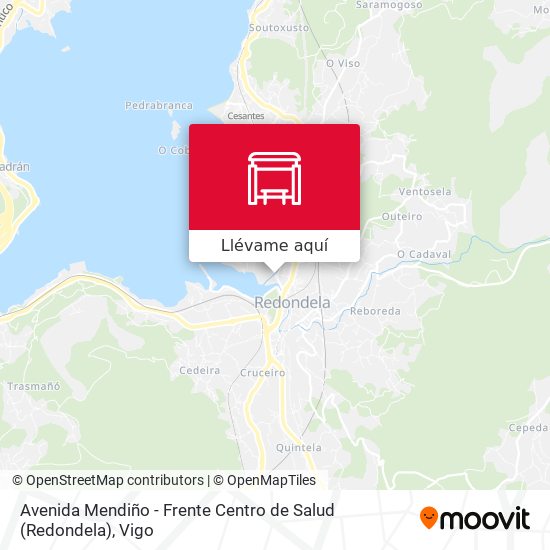 Mapa Avenida Mendiño - Frente Centro de Salud (Redondela)
