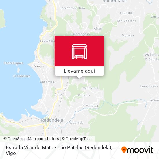 Mapa Estrada Vilar do Mato - Cño.Patelas (Redondela)
