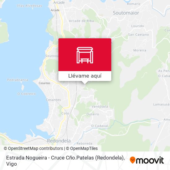 Mapa Estrada Nogueira - Cruce Cño.Patelas (Redondela)