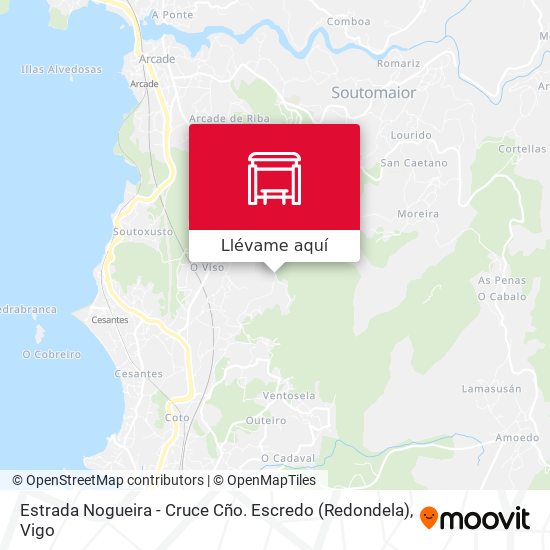 Mapa Estrada Nogueira - Cruce Cño. Escredo (Redondela)