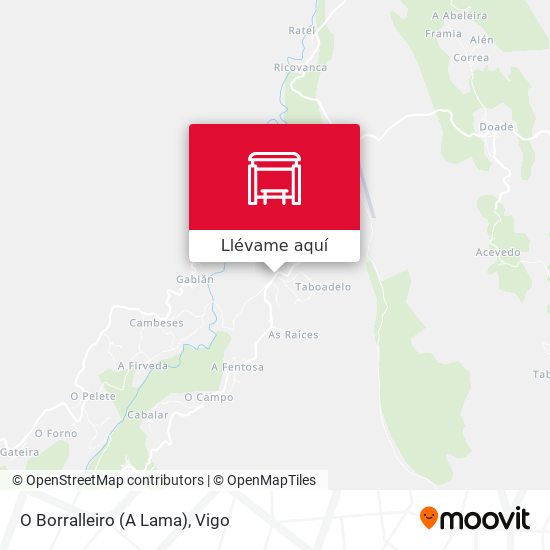 Mapa O Borralleiro (A Lama)