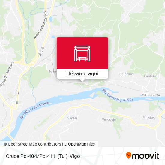 Mapa Cruce Po-404/Po-411 (Tui)