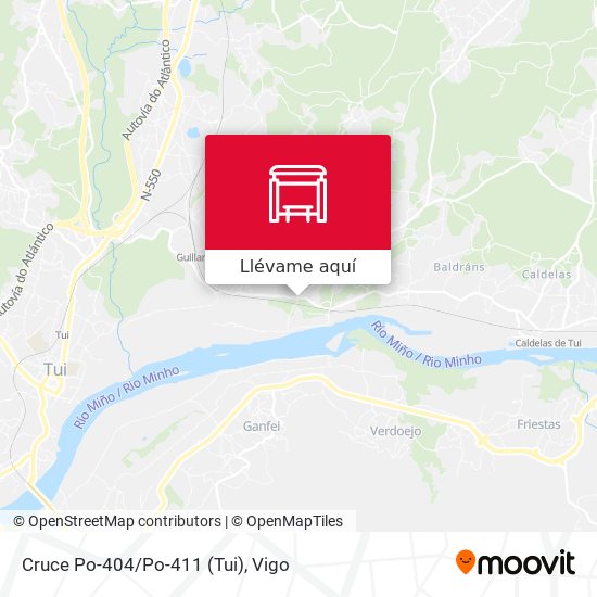 Mapa Cruce Po-404/Po-411 (Tui)