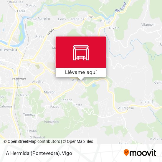 Mapa A Hermida (Pontevedra)