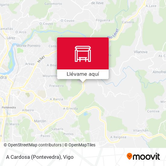 Mapa A Cardosa (Pontevedra)