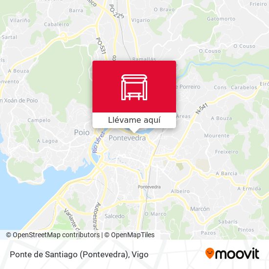 Mapa Ponte de Santiago (Pontevedra)