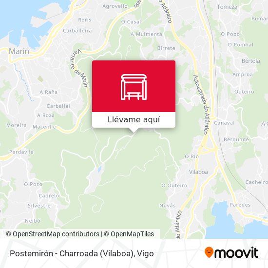 Mapa Postemirón - Charroada (Vilaboa)