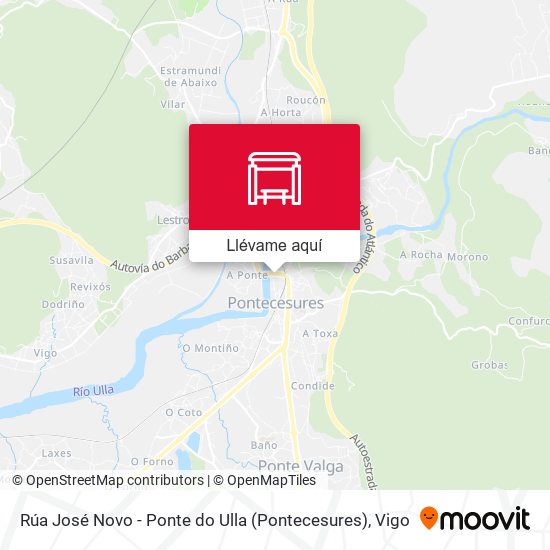 Mapa Rúa José Novo - Ponte do Ulla (Pontecesures)