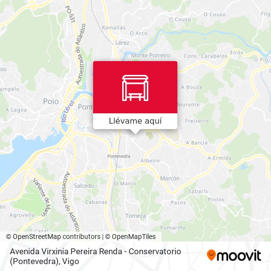 Mapa Avenida Virxinia Pereira Renda - Conservatorio (Pontevedra)