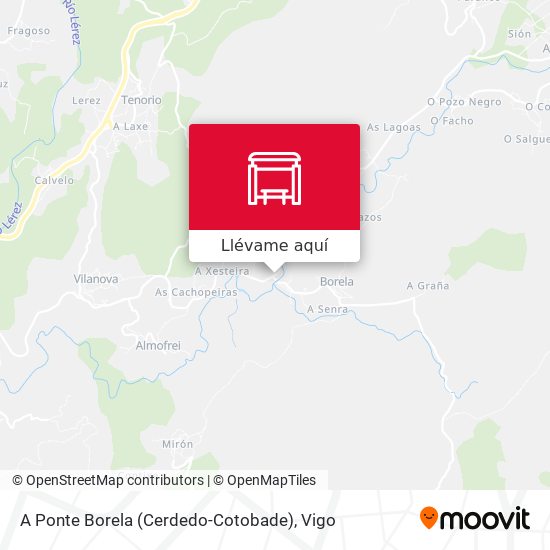 Mapa A Ponte Borela (Cerdedo-Cotobade)