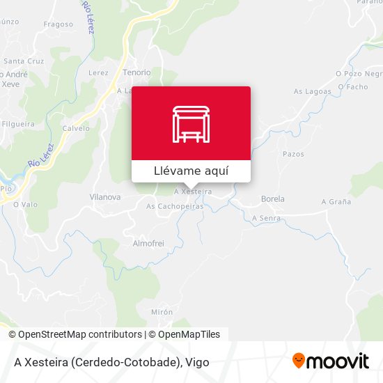 Mapa A Xesteira (Cerdedo-Cotobade)