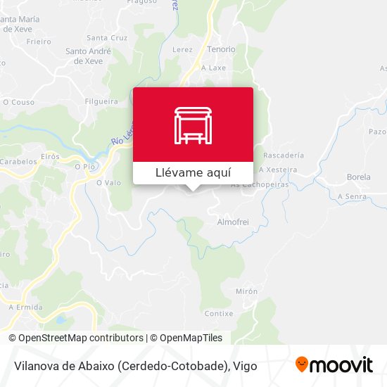 Mapa Vilanova de Abaixo (Cerdedo-Cotobade)