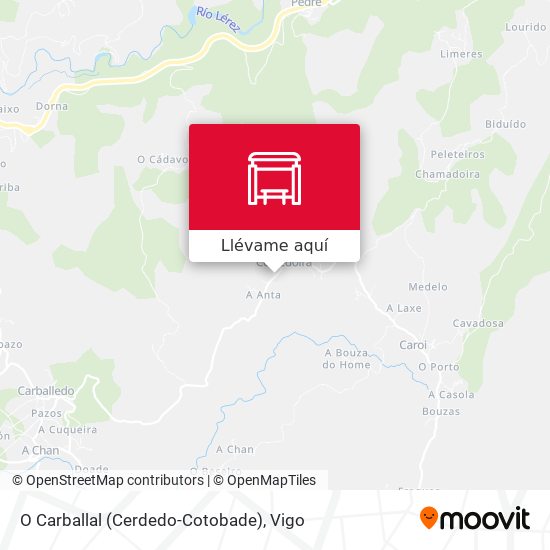 Mapa O Carballal (Cerdedo-Cotobade)