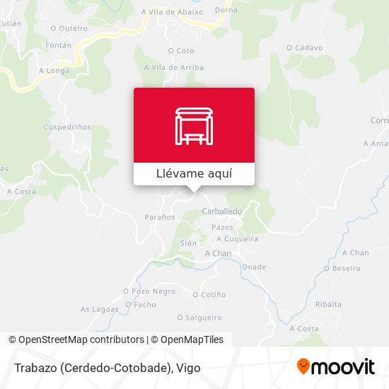 Mapa Trabazo (Cerdedo-Cotobade)