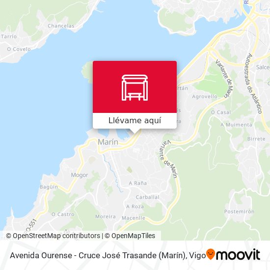 Mapa Avenida Ourense - Cruce José Trasande (Marín)