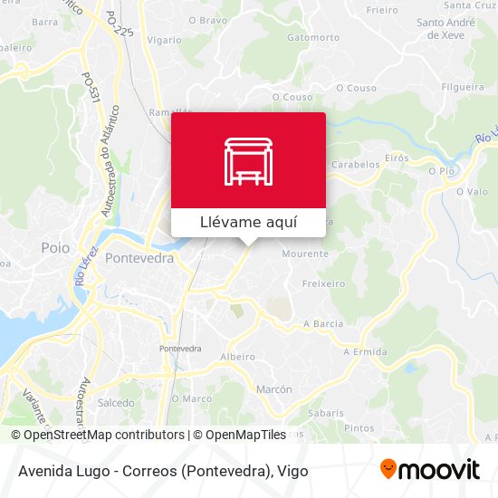 Mapa Avenida Lugo - Correos (Pontevedra)