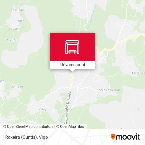 Mapa Raxeira (Cuntis)