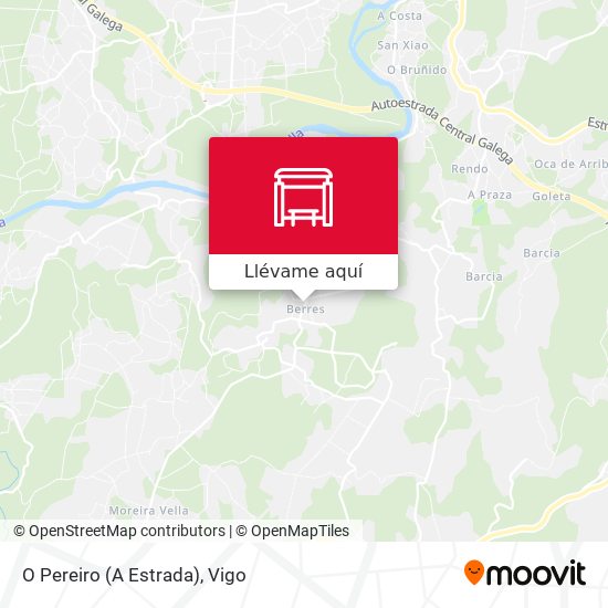 Mapa O Pereiro (A Estrada)