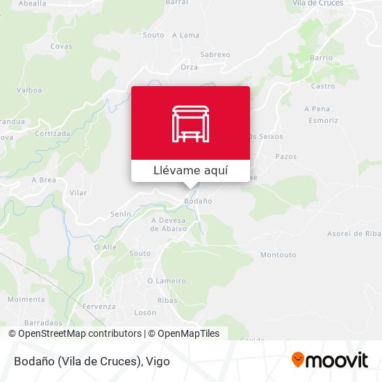 Mapa Bodaño (Vila de Cruces)