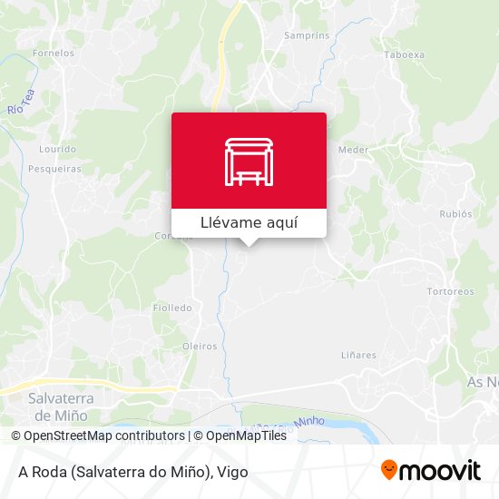 Mapa A Roda (Salvaterra do Miño)