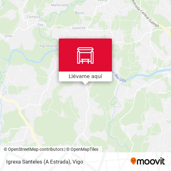 Mapa Igrexa Santeles (A Estrada)