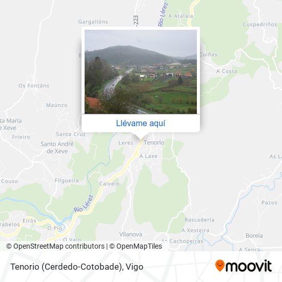 Mapa Tenorio (Cerdedo-Cotobade)