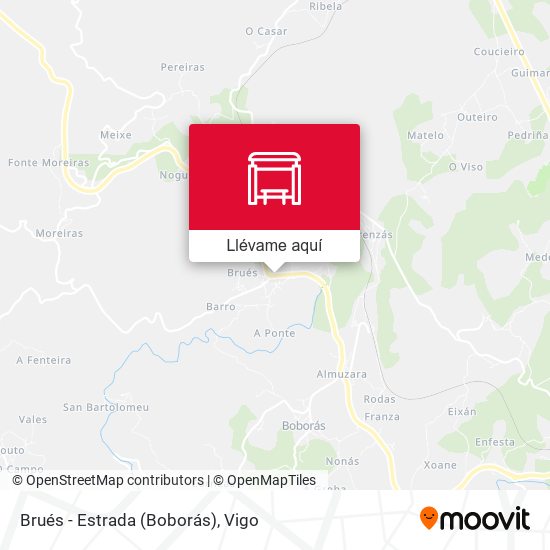 Mapa Brués - Estrada (Boborás)