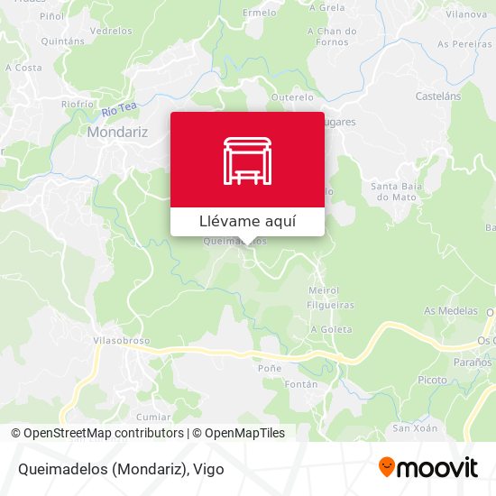 Mapa Queimadelos (Mondariz)