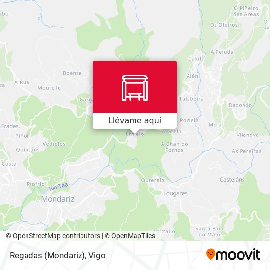 Mapa Regadas (Mondariz)