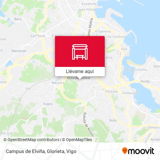 Mapa Campus de Elviña, Glorieta
