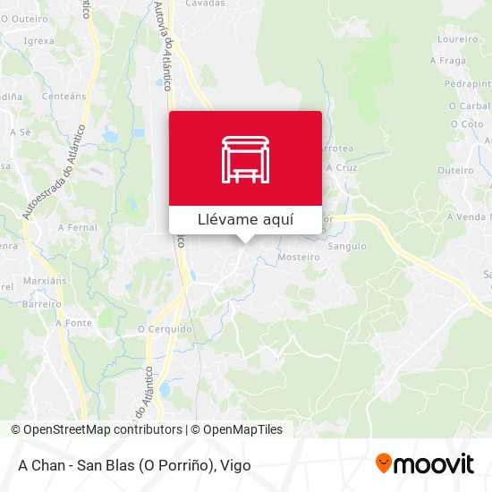 Mapa A Chan - San Blas (O Porriño)