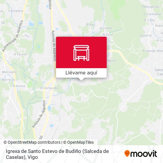Mapa Igrexa de Santo Estevo de Budiño (Salceda de Caselas)