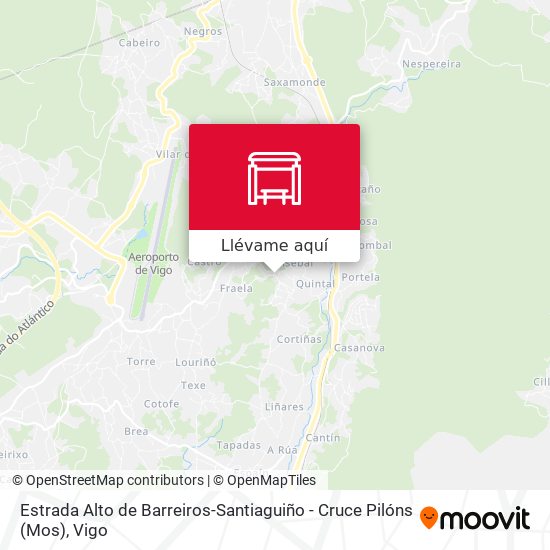 Mapa Estrada Alto de Barreiros-Santiaguiño - Cruce Pilóns (Mos)