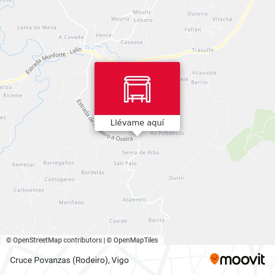 Mapa Cruce Povanzas (Rodeiro)