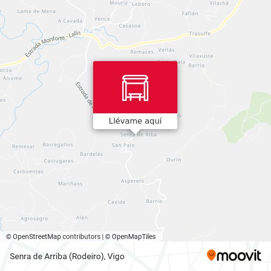 Mapa Senra de Arriba (Rodeiro)
