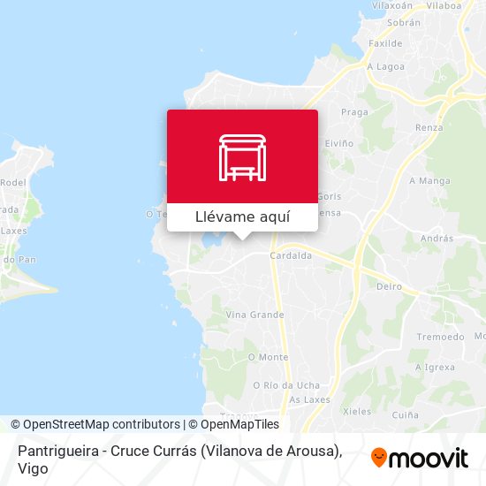 Mapa Pantrigueira - Cruce Currás (Vilanova de Arousa)