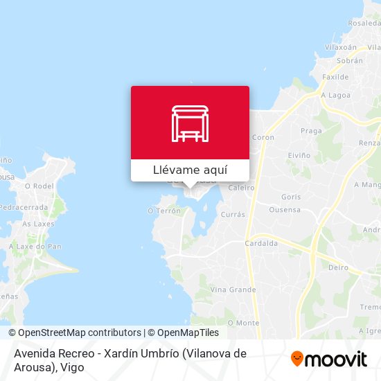 Mapa Avenida Recreo - Xardín Umbrío (Vilanova de Arousa)