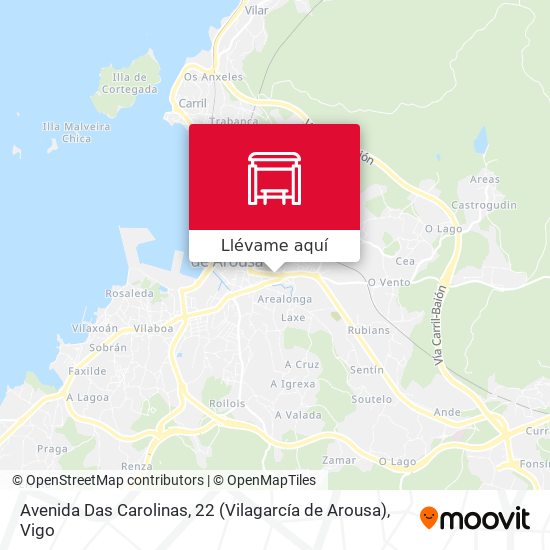 Mapa Avenida Das Carolinas, 22 (Vilagarcía de Arousa)