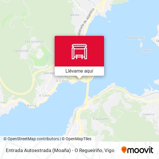 Mapa Entrada Autoestrada (Moaña) - O Regueiriño