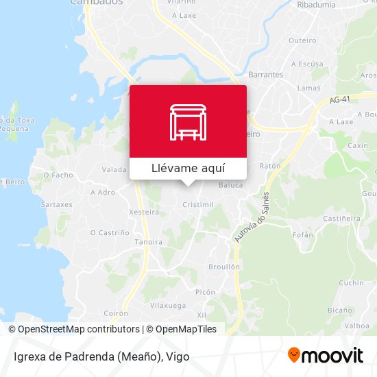 Mapa Igrexa de Padrenda (Meaño)