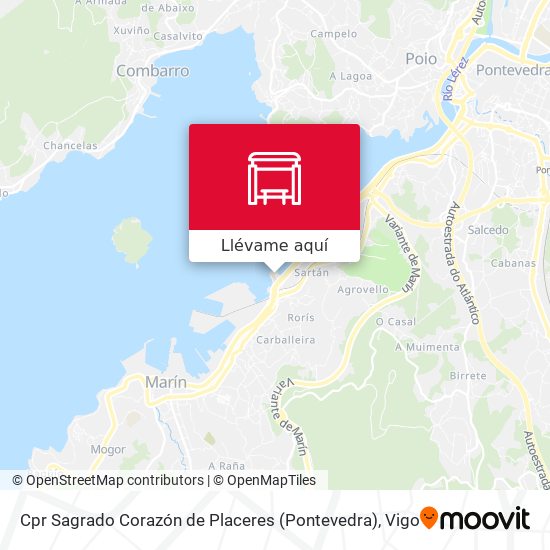 Mapa Cpr Sagrado Corazón de Placeres (Pontevedra)